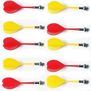 Bibetter Magnetic Darts for Magnet Dartboard Dart Board 12 Pcs, Replacements Durable Safety Plastic Darts for Magnet Dartboard(Red*6 and Yellow*6)