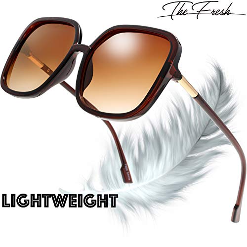 Image of The Fresh Women's Oversized Square Jackie O Cat Eye Hybrid Butterfly Fashion Sunglasses - Exquisite Packaging