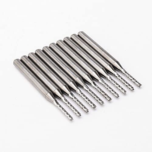 Image of 10 PCS Drills 1.5MM Carbide End Milling Cutter,CNC Router Bits, End Mill for PCB Machine Tool