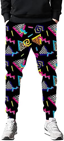 WXUEH 90s Outfit for Men Sweatpants 80s Costumes for Men 80s Clothes Mens Fun Joggers Pants Casual Track Pants