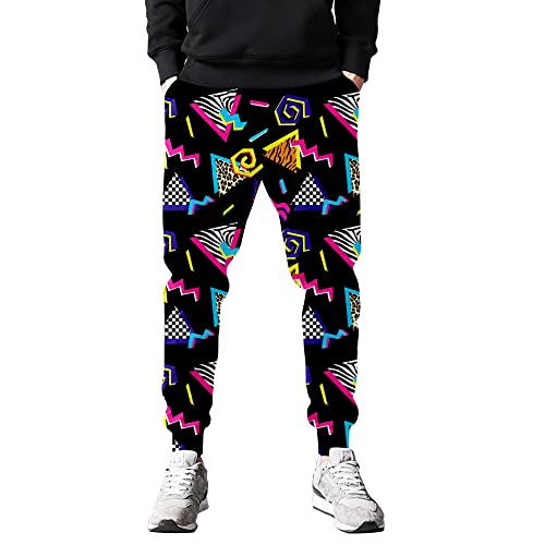 Wxueh 90S Outfit For Men Sweatpants 80S Costumes For Men 80S Clothes Mens Fun Joggers Pants Casual Track Pants #TOP3