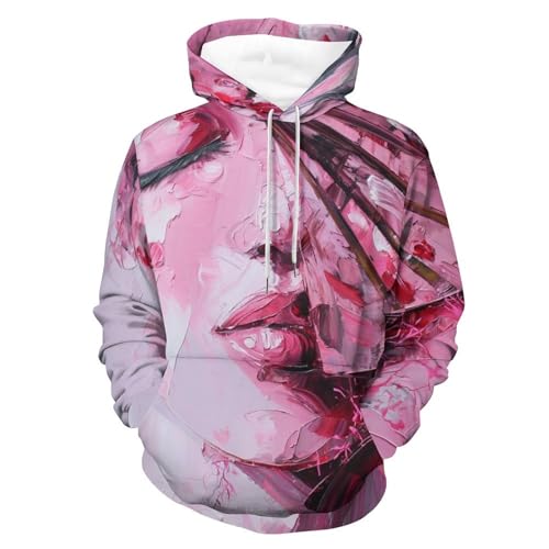 Hoodie Peinture et Femme avec Éventail Idéal pour vos Sorties Urbaines et Week-ends Casual