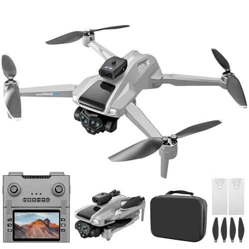 OBEST Drone GPS Avec Caméra 4K,Écran Télécommande 4.5 Pouces avec Camera,Caméra ESC 90°,Transmission FPV 5G,23 * 2 Minutes de Vol,Pour Photo/Vidéo
