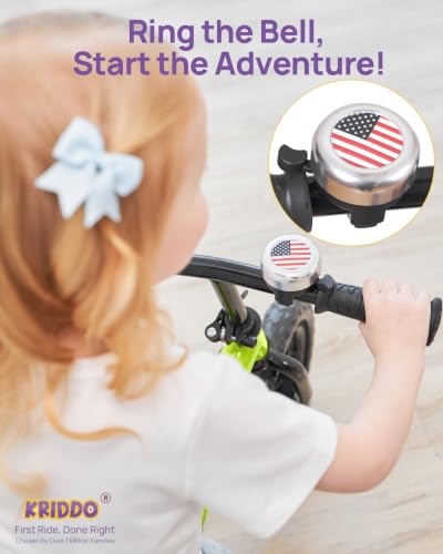 Image of KRIDDO Toddler Balance Bike 2 Year Old, Age 24 Months to 5 Years Old, Early Learning Interactive Push Bicycle with Steady Balancing, Gift Bike for 2-5 Boys Girls, Green