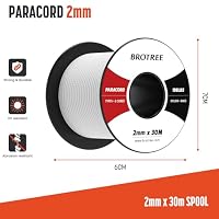 Brotree Paracord 2mm 30M 100% Nylon Seil mit 3 Kern Schnur – Ansicht 2