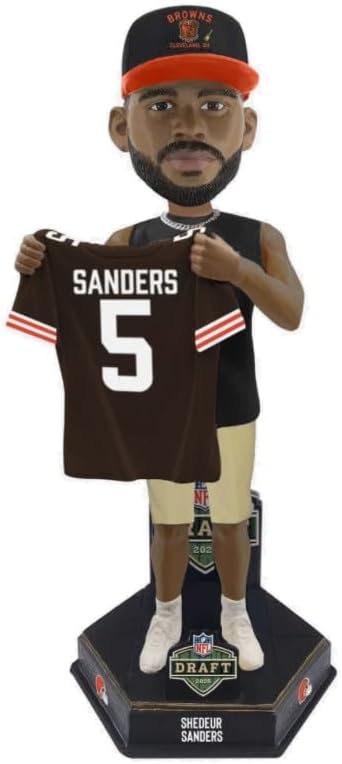 FOCO Shedeur Sanders (Cleveland Browns) 2025 NFL Draft Pick Bobblehead