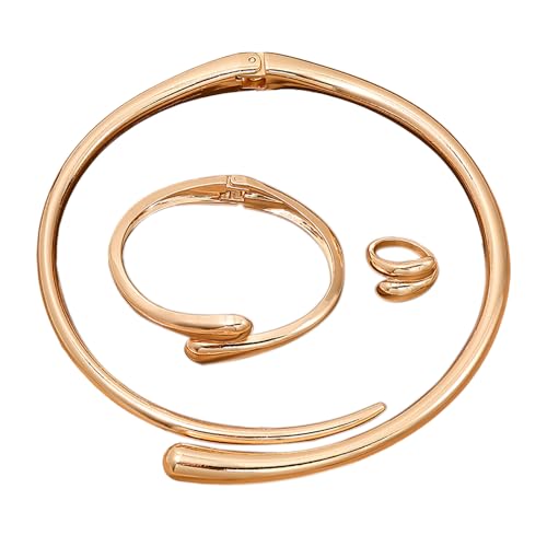 Bijoux Femme Élégants Argent Or Goutte d'eau Collier Bracelet et ...