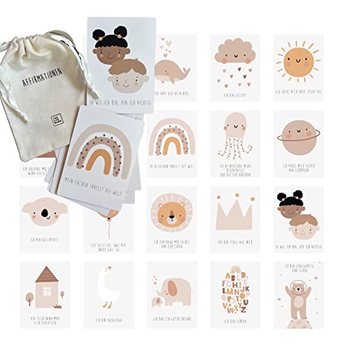The Life Barn Affirmation Cards for Children 20 Designs for Positive Beliefs Mindfulness, Self-Esteem Strengthening School