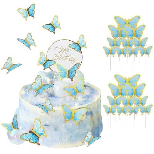 Design del Prodotto: Le cake topper possono abbinarsi a diversi stili di torte per rendere la tua torta più attraente. Stupisci gli altri, rendi la tua festa più memorabile, da lontano sembra una vera farfalla.