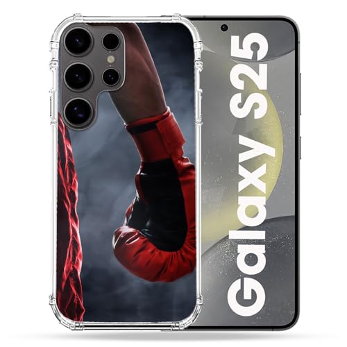 Coque Samsung S25 antichoc robuste Cokitec gant de boxe rouge pour protection renforcée