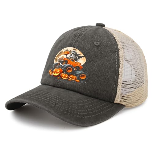 Skeleton Rock On Bruh Halloween for Mens Kids Toddlers Trucker hat Cycling2