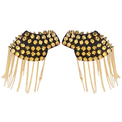 PRETYZOOM 1 par Vintage Borla Tassel Epaulets Rebite Epaulettes Ouro Blazer Ombro Epaulete Trajes Te