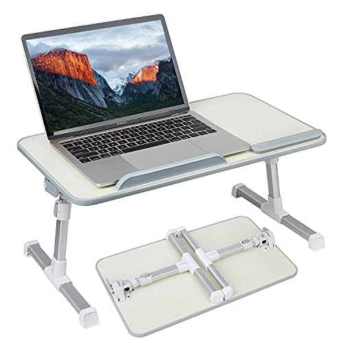 Laptop bed tray table,angle and height adjustable laptop bed desk…