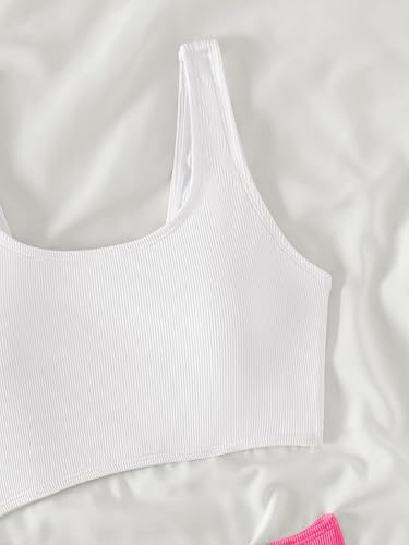 SweatyRocks Girl's Color Block One Piece Bathing Suit Scoop Neck Cut Out Monokini Swimsuit3