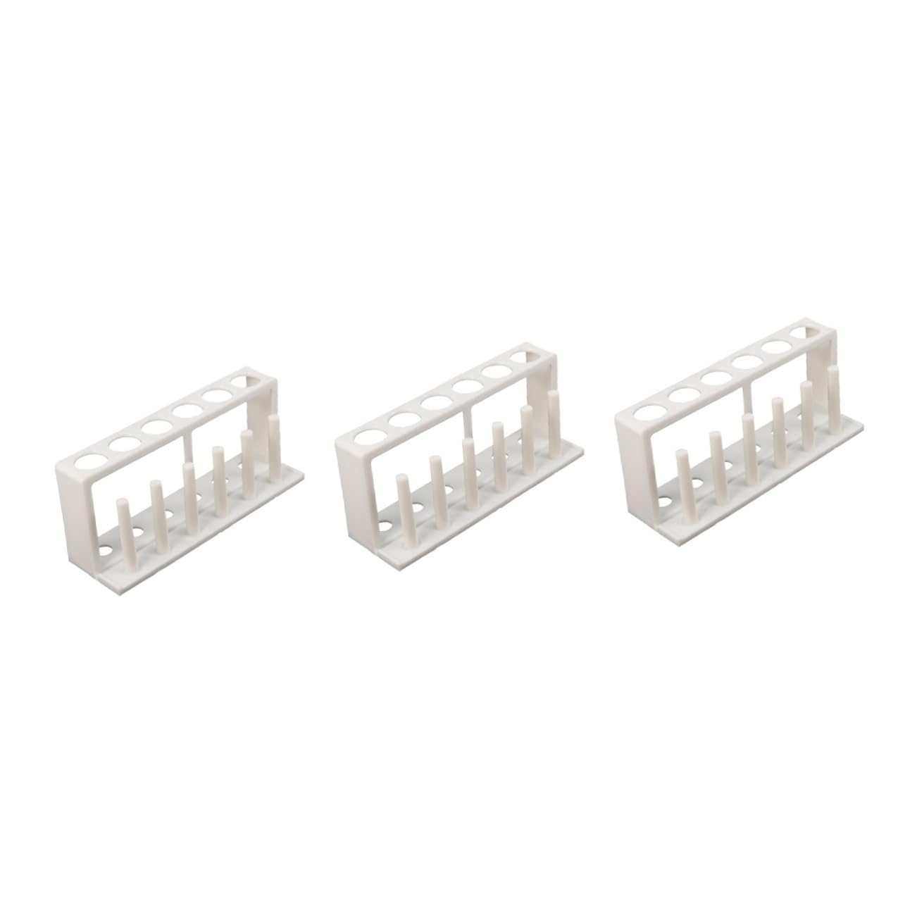 Unomor 3pcs Test Tube Organizer Test Tube Vial Rack Test Tube Display Stands Aquarium Test Tube Rack Aquarium Water Test Kit Tubes Fish Tank Test Tube Drying Rack Test Tube Holder White