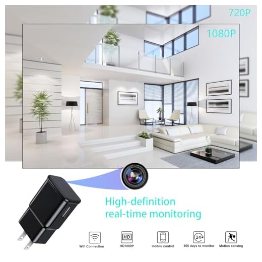WJXING 1080P Hidden Camera Charger