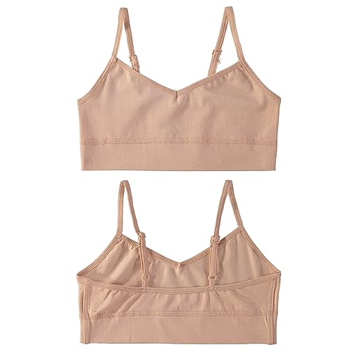 Girls Training Bra Cotton Stretch Bralette, 4-Pack (7-14)2