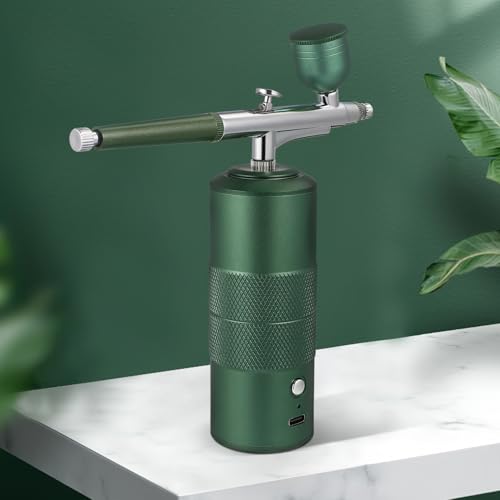 Kit aérographe portable Veemoon vert pour modélisme et ateliers de décoration