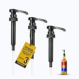 Premium Syrup Pump Compatible with Torani 750 ml Bottle, Davinci Syrups - No Spill, No Clog Syrup Pump Dispenser for Vanilla, Snow Cone, Blueberry, Coffee Flavoring & More (Pack of 3, Black)