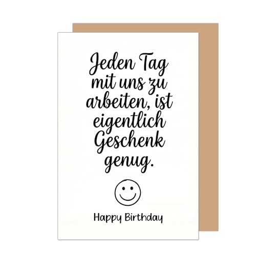 Edition Seidel Premium Glückwunschkarte zum Geburtstag mit Umschlag. Grußkarte Karte Geburtstagskarte Spruch Happy Birthday für Kollegin Kollege Freunde Arbeit Humor (G3923 SW026)