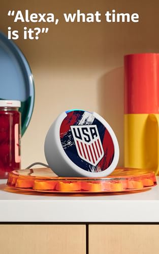 Image of Amazon Echo Pop (newest model) | Officially Licensed U.S. Soccer Limited-Edition (White)