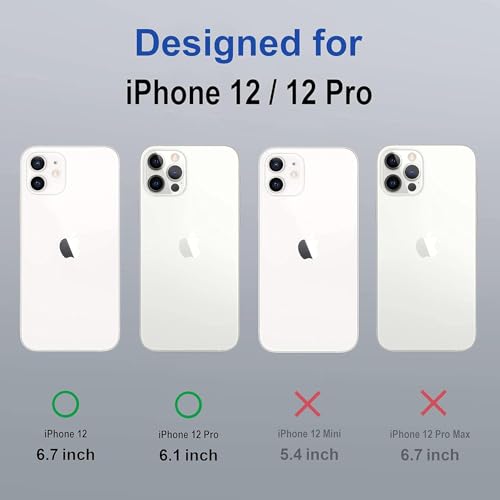 Image of DARKFIT Back Cover Case for Compatible with iPhone 12 Pro | Magnetic Cover TPU Ultra Hybrid Camera Bump Protection | Compatible with Wireless Charging | Designed for iPhone |