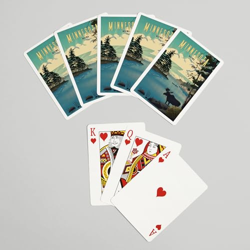 Lantern Press Baraja de 52 cartas tamaño póker miniatura 7