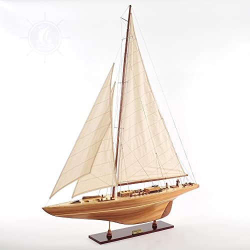 Old Modern Handicrafts Endeavour 40 Inch Sailboat Model -Boat Model Made from Premium Wood - Exquisite Nautical Décor for Home & Office - 40.0L x 8.0W x 48.5H Inches - Thumbnail 6