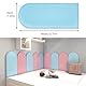 AYYDS 3D Wandpaneele Polsterpaneel, Wandpolsterung Selbstklebend, PU Wasserdicht Wandpolster Kinderzimmer, Wandpaneel Gepolstert, Anti Kollisions Bettkopfteil (Blau, 20x40cm, 4pcs)