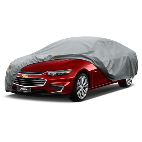 Image of Kayme Heavy Duty Car Cover Custom Fit Chevrolet Malibu El Camino Waterproof All Weather for Automobiles, Full Exterior Covers Sun Rain UV Protection.（Deliver About 3-10 Days）