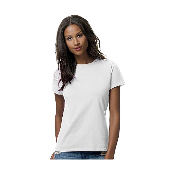 Hanes-Womens-Perfect-T-Short-Sleeve-T-shirt Hanes Women's Nano T-Shirt, Medium, White