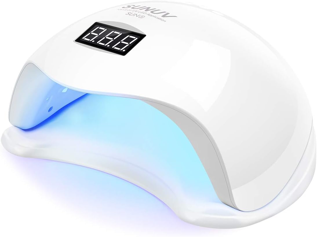 Lámpara UV Led Uñas SUNUV Secador de Uñas Smart 2.0 para Esmalte de Uñas de Gel con Temporizador, Sensor y Panalla LCD en Hogar y Salón de Belleza SUN5