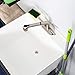 Universal Laundry Tub Faucet by VETTA, Double Handle Pull Out Spray Spout, Non-Metallic ABS Plastic, Stainless Steel Finish