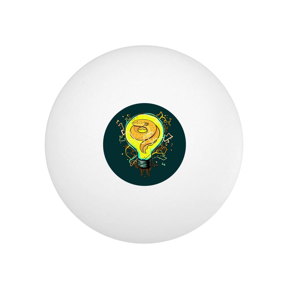 Electric Eel In Light bulb With Electricity Novelty Table Tennis Ping Pong Ball 12 Pack with Storage Bag