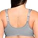 Glamorise Full Figure Plus Size Front-Closure Cotton Wonderwire Bra Underwire #1241 Silver