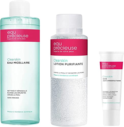 Mes Essentiels Eau Précieuse - Kit Routine pour peau à imperfections - Eau Micellaire + Lotion purifiante + Soin Anti-imperfections - Pour prendre soin de ma peau Cover