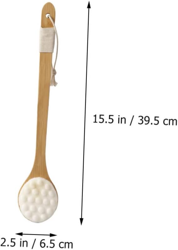 Shower Fibre Long Handle Back Scrubber for Gentle Exfoliation Ergonomic Design for Hard Reach Areas for Bathing Care Soft and Practical Skin Cleaning Brush
