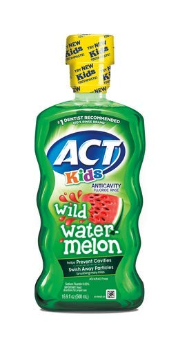 ACTKids Anti-Cavity Wild Watermelon Fluoride Mouthwash (Pack of 6)