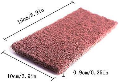 AMACOAM Heavy Duty Scouring Pads Kitchen Scouring Pads Scrub Pad Emery Descaling Rust Stains Removal Scouring Scrubber Sponge Copper Pipe Cleaner Clothes for Plumbers Soldering Cleaning Tool 10 Pieces