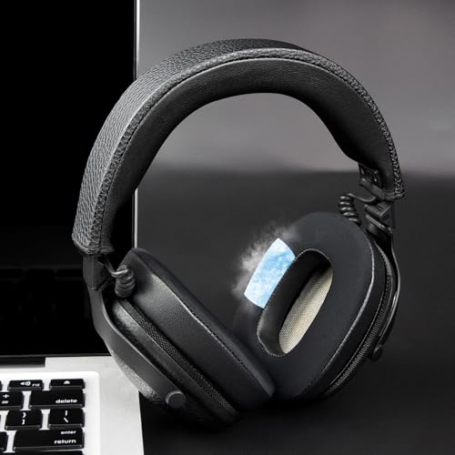 Image of SOULWIT Cooling Gel Replacement Ear Pads Cushions for Marshall Monitor2 /MonitorII Over-Ear Headphones (Do Not Fit Monitor), Earpads with Noise Isolation Foam - Black