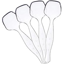 Plasticpro Disposable Plastic Serving Spoons Durable Heavy Duty Premium Serving Utensils Clear Pack of 4