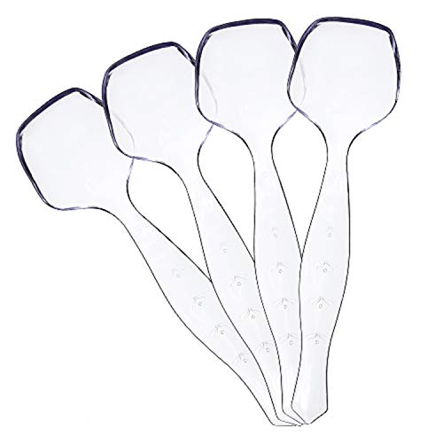 Plasticpro Disposable Plastic Serving Spoons Durable Heavy Duty Premium Serving Utensils Clear Pack of 4