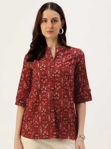 Image of Printed Mandarin Shirt - Casual & Chic (S-3XL)