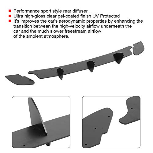 Diffuseur de pare-chocs arrière MK6 en ABS noir mat pack performance sport 2009-2013