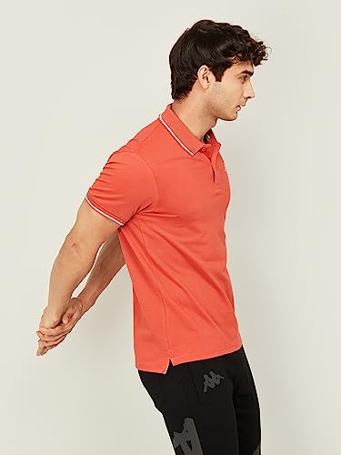 Image of Kappa Men Cotton Regular Fit Solid T Shirt
