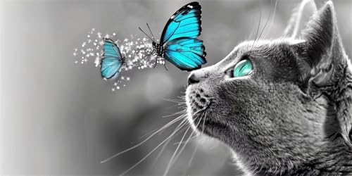 Manualidades de cristal de gato 5D: el regalo ideal de pintura de diamante para niños y adultos 4