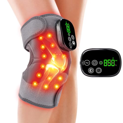 Knee Massager with Heat and Red Light Therapy and Vibration, 660nm & 850nm...
