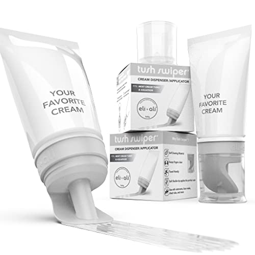 Image of Eli & Ali Tush Swiper - Diaper Rash Cream & Butt Paste Applicator - Universal Fit for Most Diaper Creams | Mess-Free & Hygienic Alternative to Cream Spatula - Carry Less Baby Gear - Grey, 2 Pack