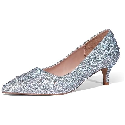 Zhabtuc Elegant Pointe Toe Kitten Heels Cover