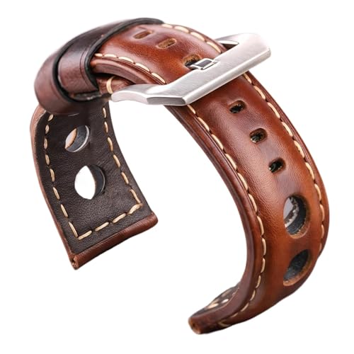 Correa de reloj de piel de vaca vintage de 20 mm 22 mm 24 mm 2